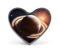 Saturn Ring Planet Heart Shape Lapel Pin Personalized Pinback Button Badges Retro Punk Button Pin Kawaii Heart Badges for Men Women Clothes Bags Hats & Gift