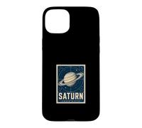 Saturn Ringed Planet Space Astronomy Poster Case for iPhone 15 Plus