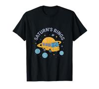 Saturn’s Rings Tour UFO Space Humor Bus Graphic T-Shirt