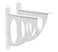 Saturn White Contemporary Stylish Decorative Modern Metal Steel Shelf Brackets 200mm- 4 Pcs