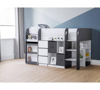 Saturn Wooden Midsleeper Set Single Taupe/Cream