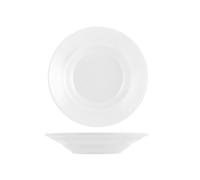 Saturnia 12 Deep Dinner Plates Tivoli In White Porcelain 23.5 Cm