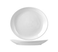 Saturnia 6 Steak Plates Tivoli In White Porcelain 27.5 Cm
