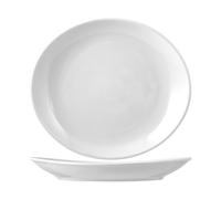 Saturnia 6 Steak Plates Tivoli In White Porcelain 30.5 Cm