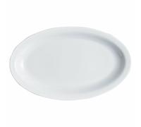 Saturnia Rome Oval Plate in White Porcelain