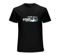 SATURNin&pd Silent Hill 2 T Shirt Men Teenage Cotton Silent Hill Silent Hill Black Black XL