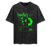 SATURNin&pd T-Shirt Fashion Short Sleeve Suckerpunch Anniversary Maggie Lindemann Singer Round Neck, Short Sleeve Cotton T-Shirt Black L