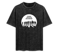 SATURNin&pd T-Shirt Unisex Retro The Wild Bunch Western Cotton Round Neck Black 3XL