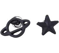 Saturn's Empty Studs in Black Earrings for Women Create a Perforation in a Beautiful Vintage Convenient Handled Space