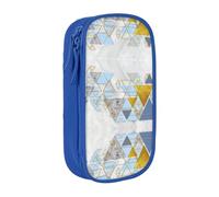 SATUSA Abstract Geometric Pattern Print Pencil Case Coin Key Card Bag Purse Large Pen Pouch for Kids Boys School Office