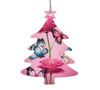 SATUSA Beautiful Butterfly Print Personalised Wooden 1st Xmas Tree Decoration Hanging Ornament Keepsake Gifts Decorations,Christmas Atmosphere Pendant(6pcs)