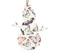 SATUSA Beautiful Color Butterfly Print Personalised Wooden 1st Xmas Tree Decoration Hanging Ornament Keepsake Gifts Decorations,Christmas Atmosphere Pendant(6pcs)