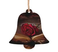 SATUSA Beautiful Flower Butterfly Roses Print Personalised Wooden 1st Xmas Tree Decoration Hanging Ornament Keepsake Gifts Decorations,Christmas Atmosphere Pendant(6pcs)