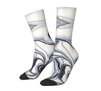 SATUSA Black And White Paint Mixed Print 3d Novelty Socks Unisex Socks Deluxe Personality Short Socks 40-42cm