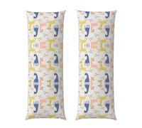 SATUSA Cute Giraffe Print Body Pillow Cover 20x60 In Body Pillow Case Long Pillowcase With Zipper