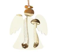 SATUSA Edible Mushrooms Print Personalised Wooden 1st Xmas Tree Decoration Hanging Ornament Keepsake Gifts Decorations,Christmas Atmosphere Pendant(6pcs)