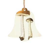 SATUSA Edible Mushrooms Print Personalised Wooden 1st Xmas Tree Decoration Hanging Ornament Keepsake Gifts Decorations,Christmas Atmosphere Pendant(6pcs)