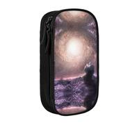 SATUSA Galaxy Cloud Print Pencil Case Coin Key Card Bag Purse Large Pen Pouch for Kids Boys School Office