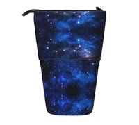 SATUSA Galaxy Night Print Pencil Case,Telescopic Pen Pouch,Portable Pencil Holder,Storage Cosmetic Bag