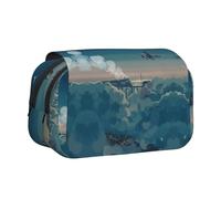 SATUSA Magical Nights Print Pencil Case Large Capacity Pen Pouch Pencil Bag with 2 Compartments Pen Holder Organizer Stationery Bag