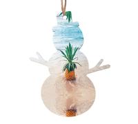 SATUSA Pineapple By The Sea Print Personalised Wooden 1st Xmas Tree Decoration Hanging Ornament Keepsake Gifts Decorations,Christmas Atmosphere Pendant(6pcs)