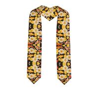 SATUSA Red Carp Fish And Lotus Print Graduation Stole | Graduation Sash | Graduation Honor Stole Unisex Adult 182cm Long