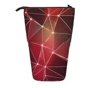 SATUSA Red Galaxy Constellation Print Pencil Case,Telescopic Pen Pouch,Portable Pencil Holder,Storage Cosmetic Bag