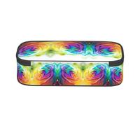 SATUSA Rose Print High-Capacity Layered Pencil Case - Versatile, Durable, and Compact Oxford Fabric Stationery Bag