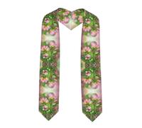 SATUSA Spirit Of The Lotus Print Graduation Stole | Graduation Sash | Graduation Honor Stole Unisex Adult 182cm Long