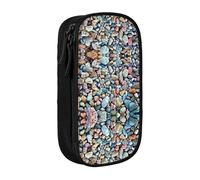 SATUSA Stone Pattern Print Pencil Case Coin Key Card Bag Purse Large Pen Pouch for Kids Boys School Office
