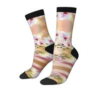 SATUSA White In The Pond Print 3d Novelty Socks Unisex Socks Deluxe Personality Short Socks 40-42cm