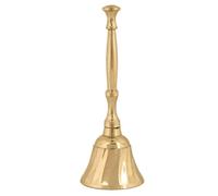 SATVIK 1PC Large - 5.5 Inch l Prepossessing Handheld Brass Bell For Puja l Traditional Bells for Mandir l Ideal for Daily Puja & Gifting l Divine Sound l Brass Ghanti for Pooja, Temple & Prayer Room