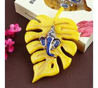 SATVIK 1Pc Resin Pan Patta Ganesh Decorative Wall Hanging Showpiece Lord Ganesha on Leaf Home Decor Indian Housewarming Return Gift bulk Good Luck Ganesha Face Sculpture Figurine Pooja Decoration Item