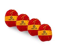 SATVIK 4 Pc Satvik Red Moli Kalawa Mouli Mauli Hindu Pooja Sacred Thread Raksha Sutra, for Home and Temple