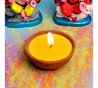 SATVIK 6 Hour Burning Akhand Diya Cow Ghee for Daily Pooja | Pure Cow Ghee Akhand Deepak for Mandir & Temple Rituals | Long-Lasting Slow Burning Diya for Aarti, Deepam & Festival Use