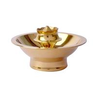 SATVIK Brass Round Agarbatti Holder Small - Elegant Incense Stick Stand, Durable & Compact