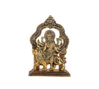 SATVIK Divine Durga Maa Idol for Home Mandir & Decoration | Metal Finish Durga Statue for Temple, Office & Gifting | Elegant Home Décor Murti for Navratri & Puja