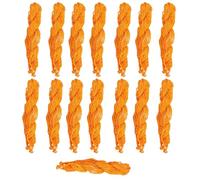 SATVIK Pack of 15 Sacred Cotton Janeu Threads for Puja, Yagnopaveeth, and Hindu Rituals | White Brahmin Thread Enhances Purity | Available in White, Orange and Yellow Janeu (Orange)