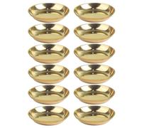 SATVIK Pure Small Brass Bhog Bowl Set for Pooja | Indian Puja Katori for Meditation, Prasad & Diwali Offerings | Tibetan Buddhist Altar Supplies (Set of 12)