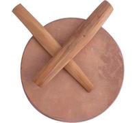 SATVIK Sandalwood Stick Rubbing Stone (Chakla) for Tilak & Puja | Premium Stone Material | Dia: 10cm | Easy to Use | Aromatic Paste Maker for Temples, Rituals & Natural Fragrance