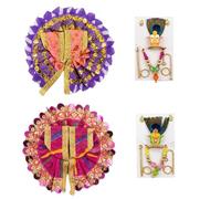 SATVIK - Set of 2 - Size 0 - Laddu Gopal Dress with Assorted Shringar Set