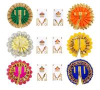 SATVIK - Set of 6 - Size 0 - Laddu Gopal Dress with Assorted Shringar Set