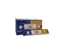 Satya 01313 Nag Champa & Eastern Tantra Combo Set of Incense Sticks, 12 Packs x 16g, One Size, multicolor