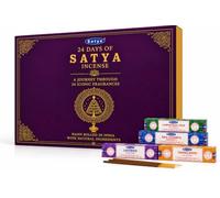 Satya Advent Calendar 2026 - Incense Sticks Advent Calendar with 24 Fragrances of 15 g - Nag Champa, Super Hit & More Varieties - 360 g - Hand Rolled in India