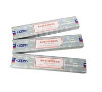 Satya Anti-Stress Incense Sticks - 3 Packs with JRose Incense Burner | Calming Aroma for Relaxation, Yoga, Meditation & Home | Hand-Rolled in India | Natural Aromatherapy Gift Set
