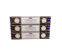 Satya Arabian Oudh Incense Sticks 3 x 20 Sticks - Rich Woody Aroma for Tranquility & Power | Eco-Friendly Packaging - Cosy Winter Evenings, Holiday Wellbeing Gift for Relaxation