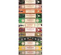 Satya Bangalore (BNG) Set of 12 Black Champa, Positive Vibes, White Musk, Masala Chandan, Sandalwood, Patchouli, Pure Patchouli, Super Hit, White Sage, Dragon's Fire, Sacred Sandalwood, Eucalyptus