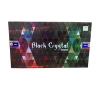 Satya Black Crystal Incense Sticks - Mystical & Grounding Scent for Protection 240 Sticks (12x20)