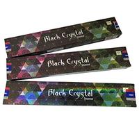 Satya Black Crystal Incense Sticks - Pack of 3 (15 Gram Each)