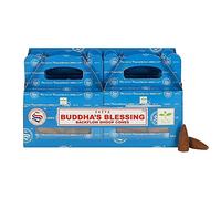 Satya Buddhas Blessing Backflow Incense Cones (Pack of 144) (One Size) (Blue)